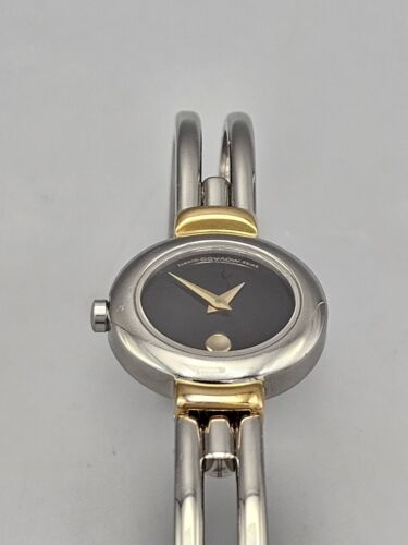 MOVADO HARMONY 97.A1.809.A Women s Watch Two Tone Black Dial Runs Great 24mm WatchCharts Marketplace