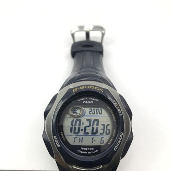 VINTAGE Casio G-Shock Solar Digital Watch Navy Blue Tone Model 