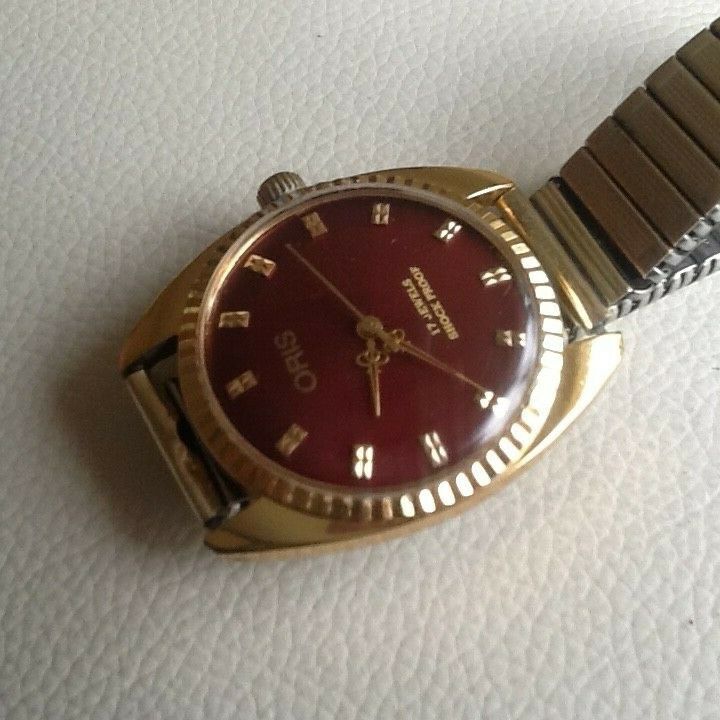 Oris Vintage Watch Coin Bezel Gold Plated Immaculate Manual