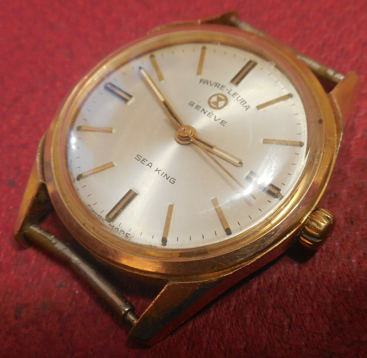 Vintage 1950s FAVRE LEUBA SEA KING 17 Jewels Swiss Made