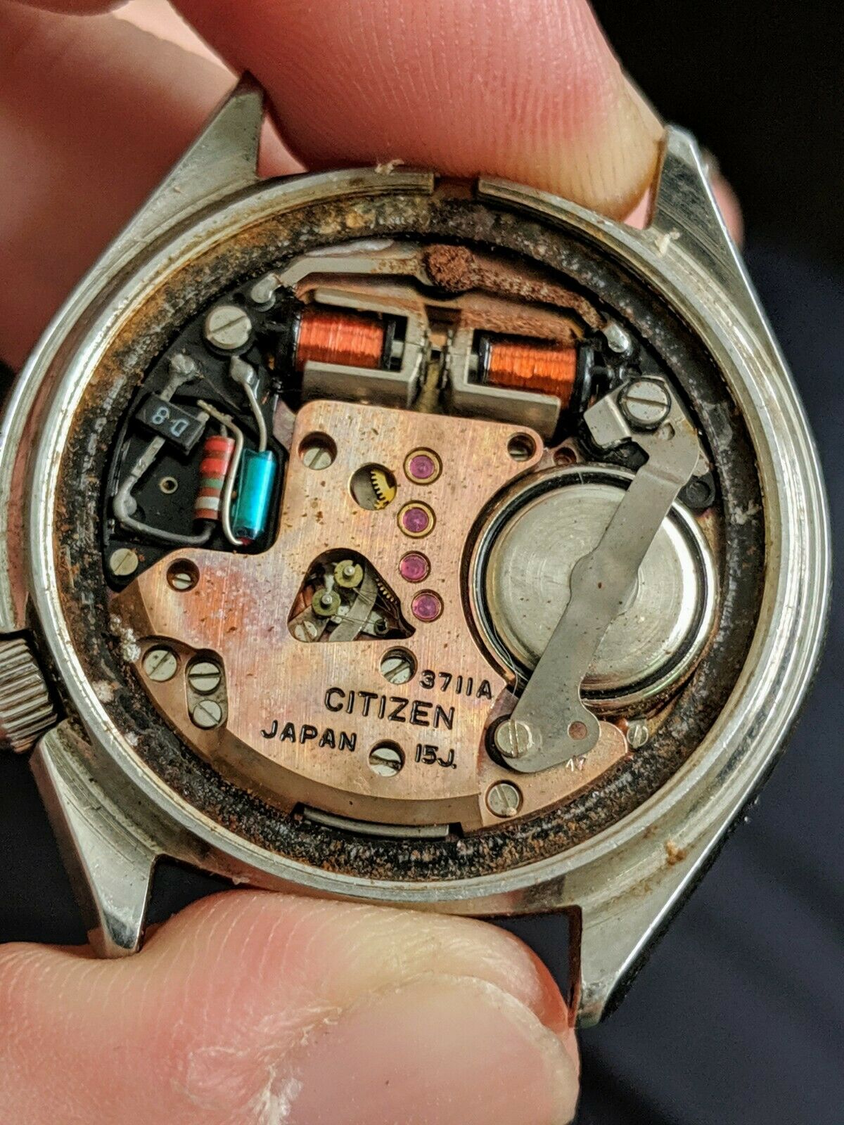 Vintage '74 Citizen HiSonic 3711 Tuning Fork Watch, Works