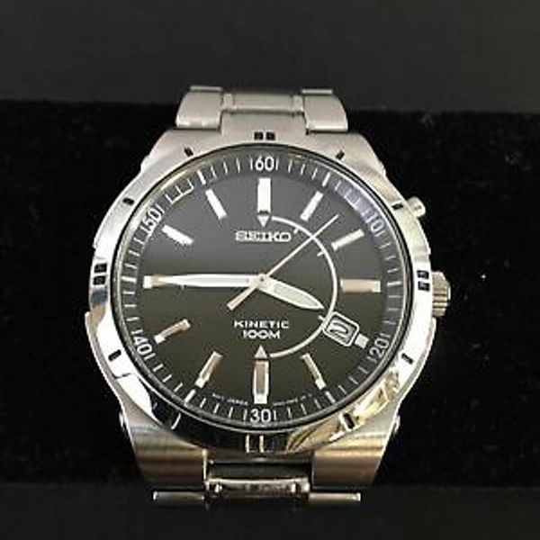 Mens Seiko Kinetic 100m Watch 5m62 0bj0 Watchcharts Marketplace 5137