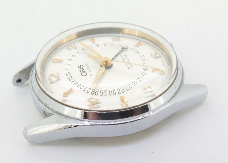 Vintage Oris 17 Jewel Pointer Date 30m Men's Watch 7295 $1 No Res