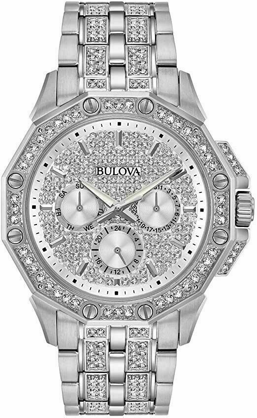 Bulova octava crystal hot sale men's chronograph watch 96c134