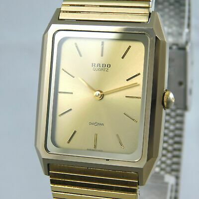 RADO DIASTAR 121.9521.3 MEN'S GOLD DATE VINTAGE WATCH SWISS QUARTZ