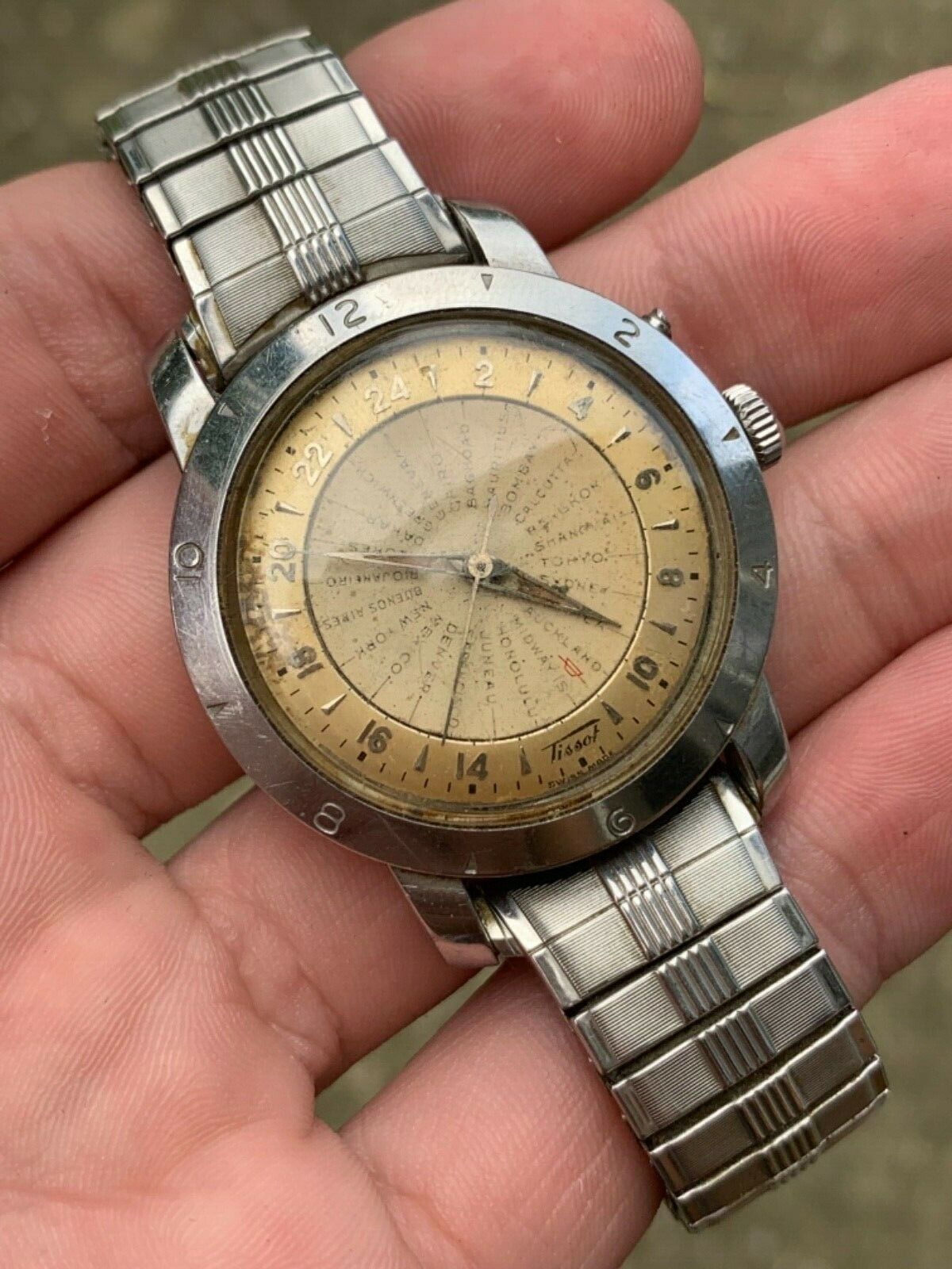 Tissot world hot sale time vintage