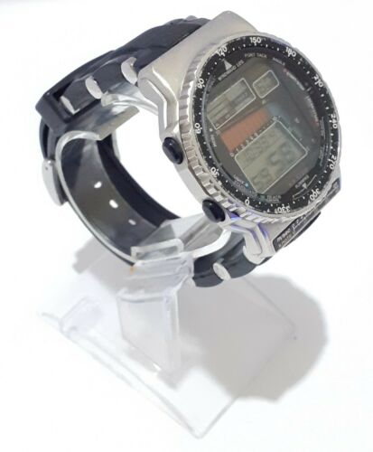 Rare Vintage Citizen D120-312589 TA WindSurfing LCD Digital