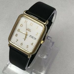 Vintage Timex Day Date Indiglo Rectangle Men's Watch T GG | WatchCharts