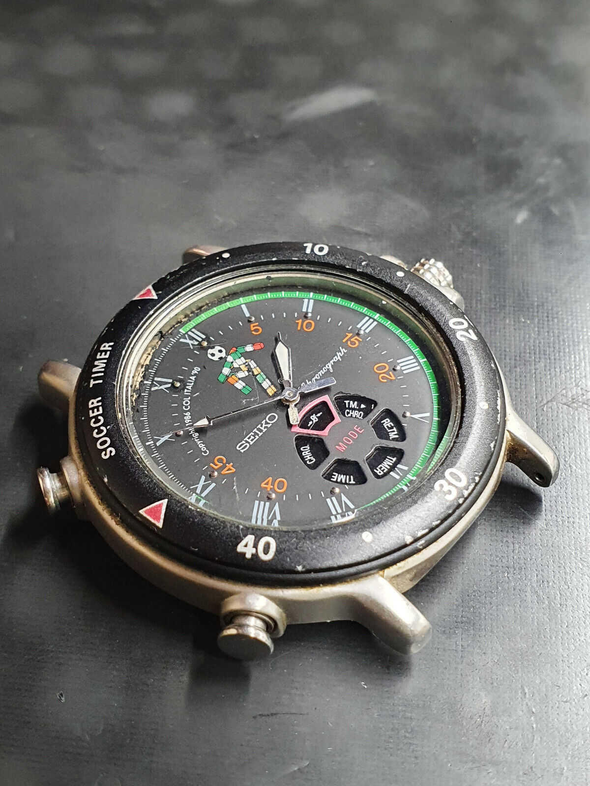 Seiko 8M32 891B Italia 90 acciaio difettoso FOR PARTS