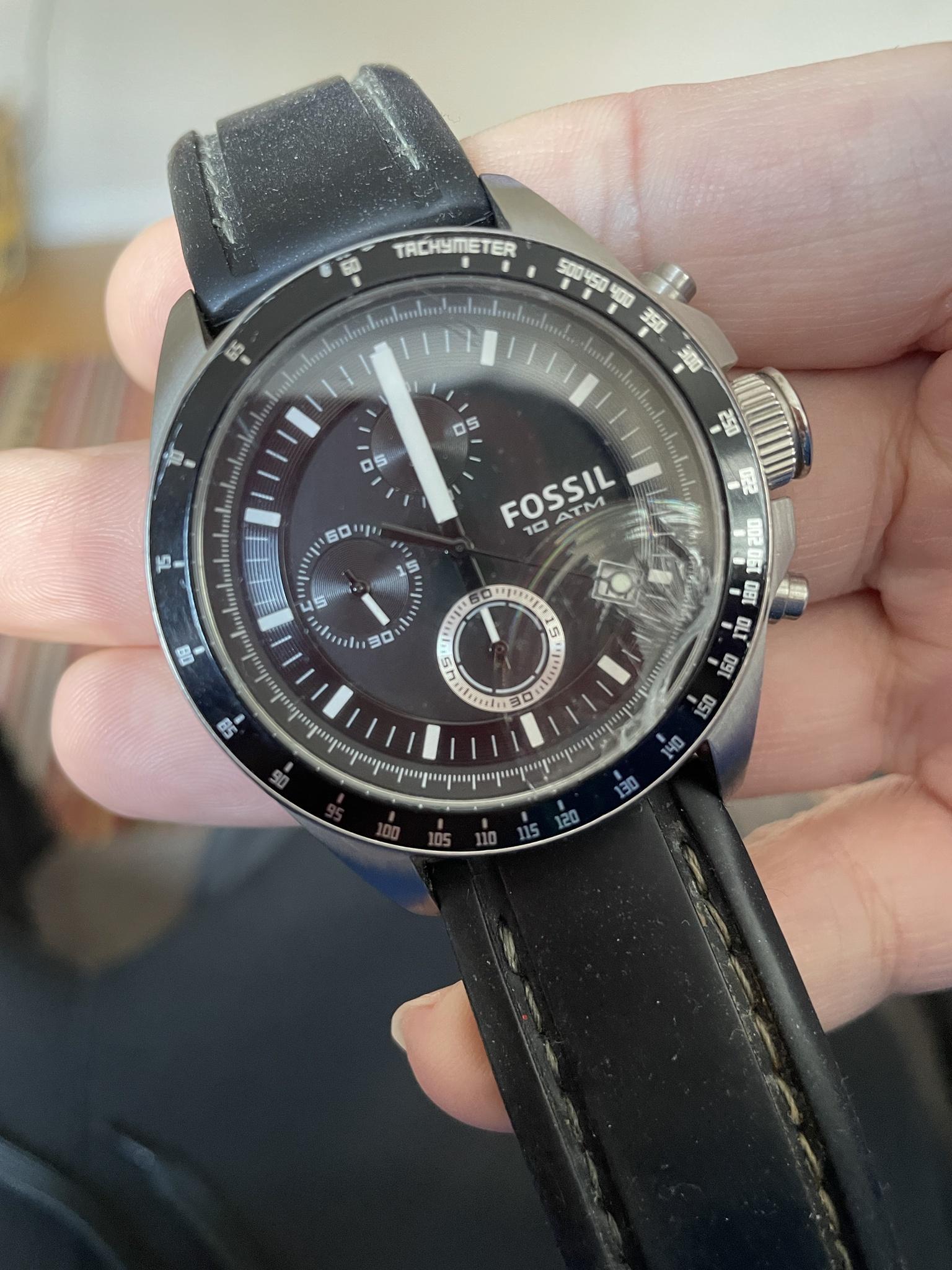 Fossil tachymeter 10 atm sale