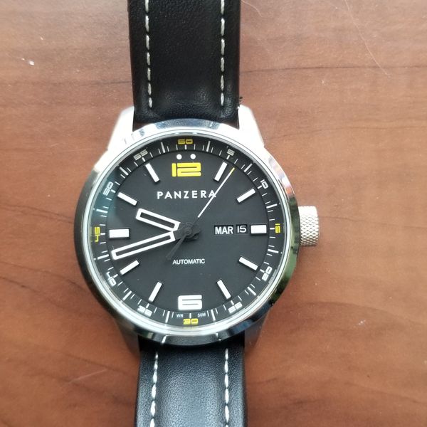 Panzera Timemaster 42 With Leather And Unworn Strapcode Miltat