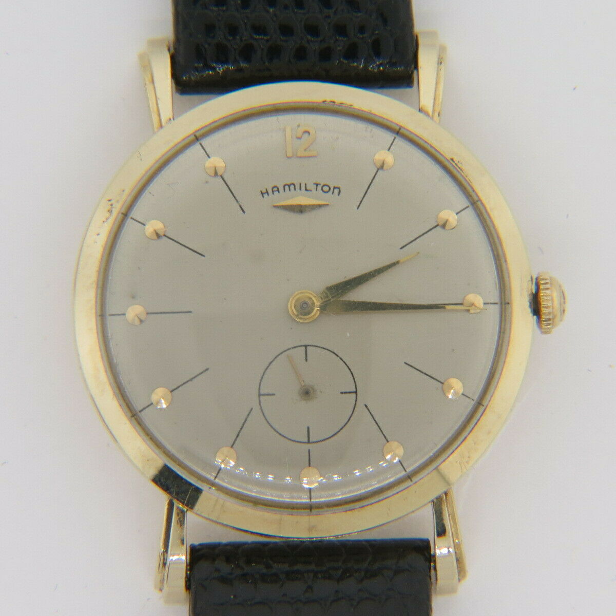 Hamilton 14K Yellow Gold， Diamond Dial， Cal. 770 22 Jewels