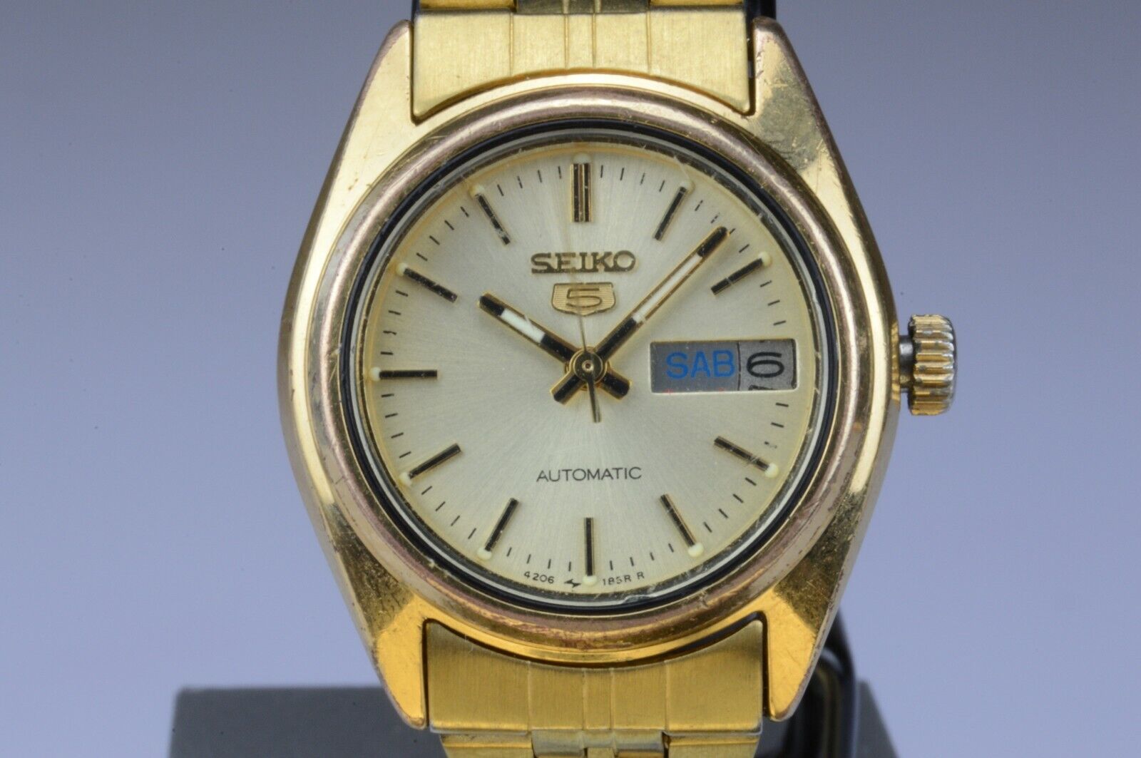 Seiko 5 4206-0500 Orologio Lady Gold Plated Automatic Day