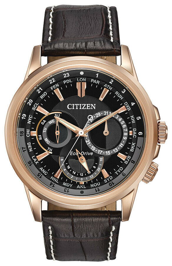 Calendrier Wts 2023 Citizen Eco-Drive Men's Calendrier World Time Chronograph 44Mm Watch  Bu2023-04E | Watchcharts