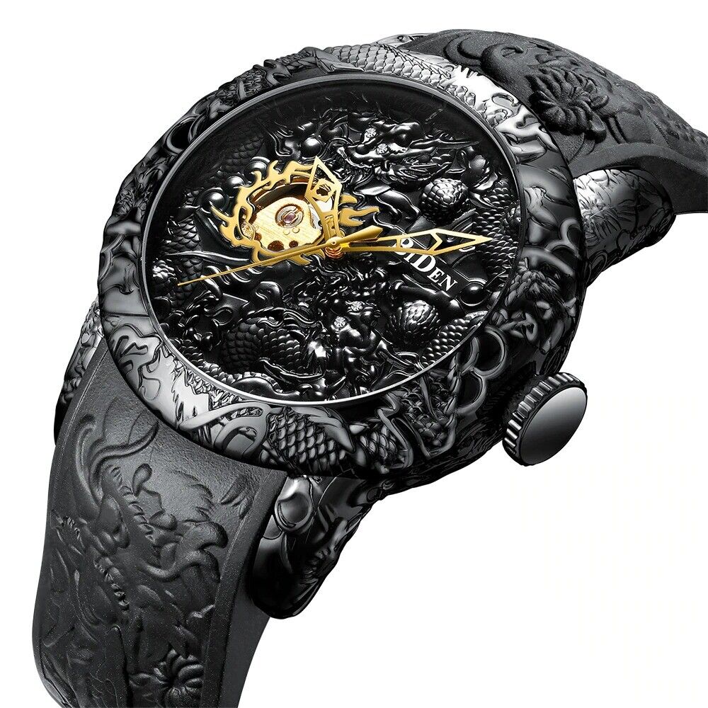 Men's Luxury Watch 3D Dragon Mechanical Automatic Designer Luxury