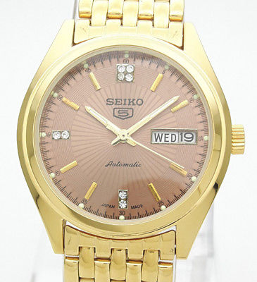 seiko 5 automatic 23 jewels gold plated price