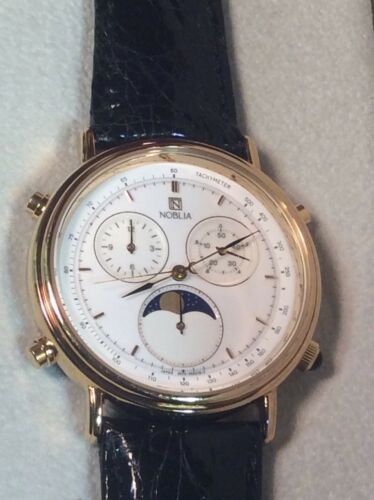 Vintage Citizen Noblia 3570 Cronograph Moon Phase Watch VGC