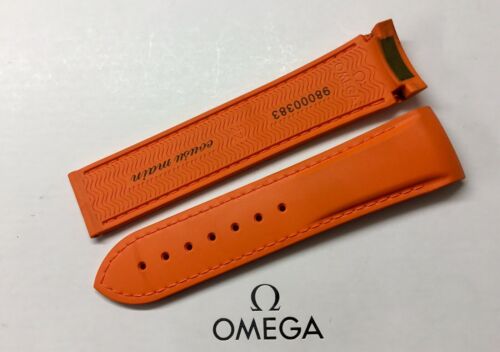 omega orange rubber strap