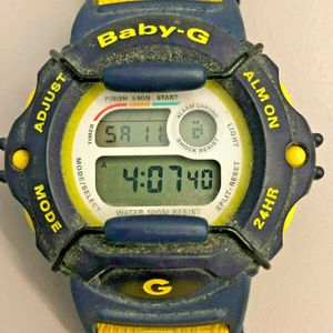 Casio G Shock Baby G G Lide Blue Yellow Alarm Chronograph Watch Bg 341 Watchcharts