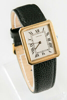 RARE VINTAGE THIN 18 K CARTIER 25 mm TANK WRIST WATCH PIAGET CAL