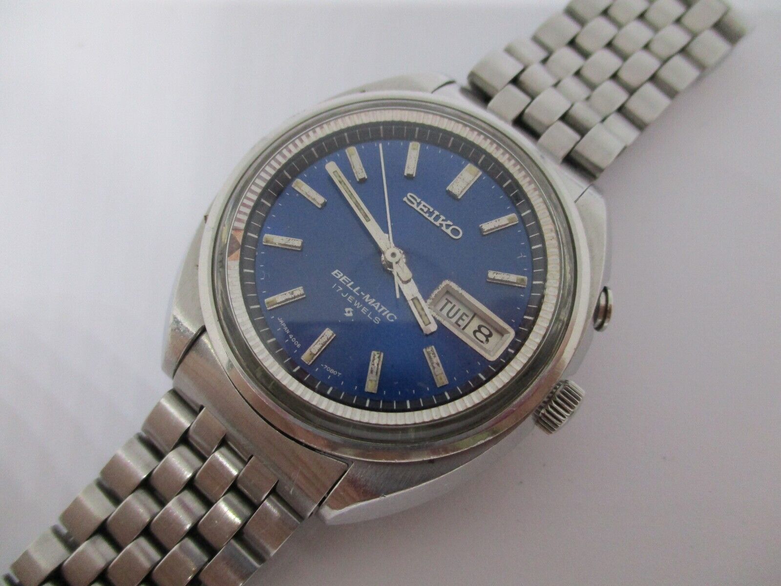 Seiko Bellmatic Alarm Mens Watch 40067001 Blue Dial 17j WatchCharts