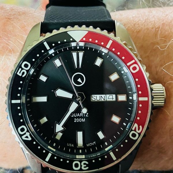 [170 USD] FS Islander Quartz Diver Black Dial Modded with Strapcode