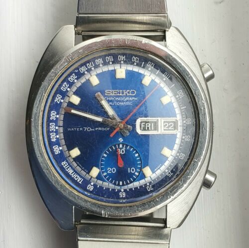 RARE Seiko 6139A-6010 WATERPROOF 70M Chronograph Automatic Watch Needs ...