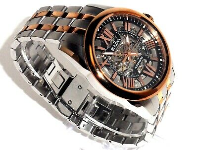 BULOVA 550 MEN S AUTOMATIC 21 JEWELS TWO TONE SEE THRU SKELETON WATCH 98A166 WatchCharts Marketplace