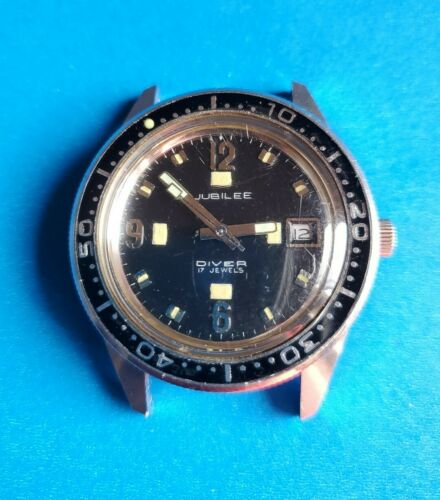 Vintage Jubilee Skin Diver 17 Jewels Watch Working Conditions