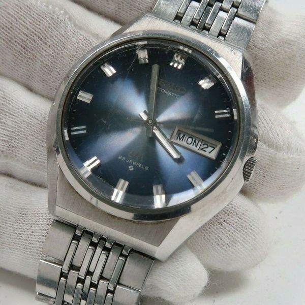 Vintage SEIKO LORD MATIC LM 5606-8060 Blue dial Mens Watch from JAPAN ...