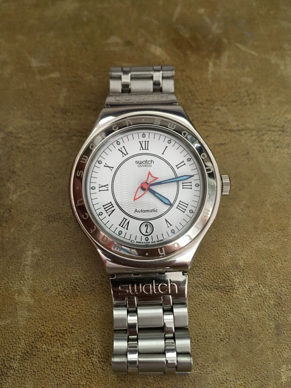 SWATCH スウォッチ IRONY AUTOMATIC Swatch IRONY Skeleton Automatic Watch Silver Dial Mechanical