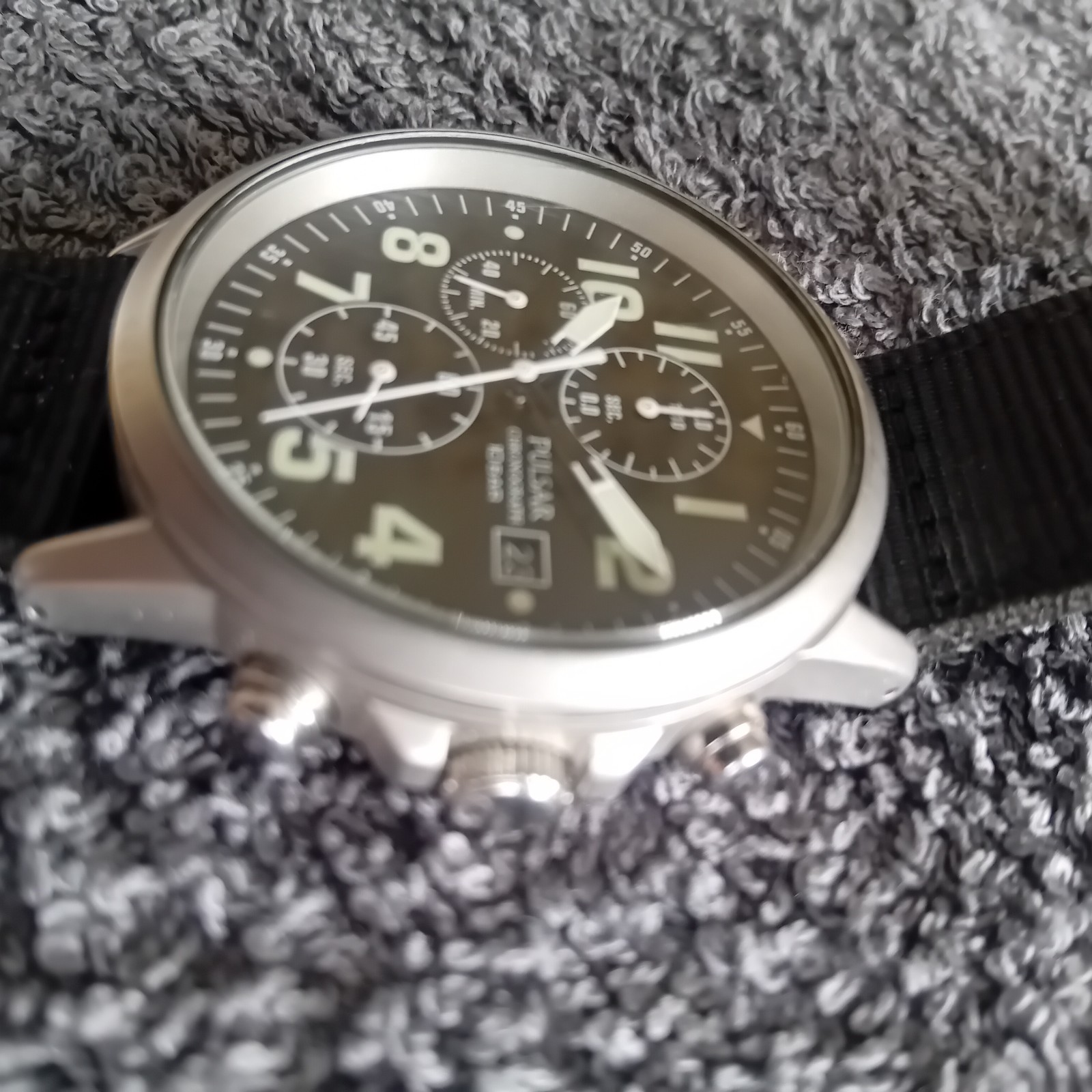 RARE PULSAR SEIKO CHRONOGRAPH MILITARY RAF WATCH-PM3175X1
