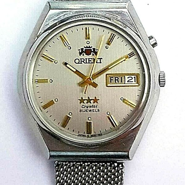 ★Orient★1990年代Good❣️Orient automatic★稼働品❣️ vintage ORIENT watch automatic CRYSTAL 3 stars original made