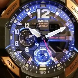 Casio G-Shock GRAVITYMASTER watch Twin Sensor WR 20 Bar GA Casio G-Shock GRAVITYMASTER watch Twin Sensor WR 20 Bar GA