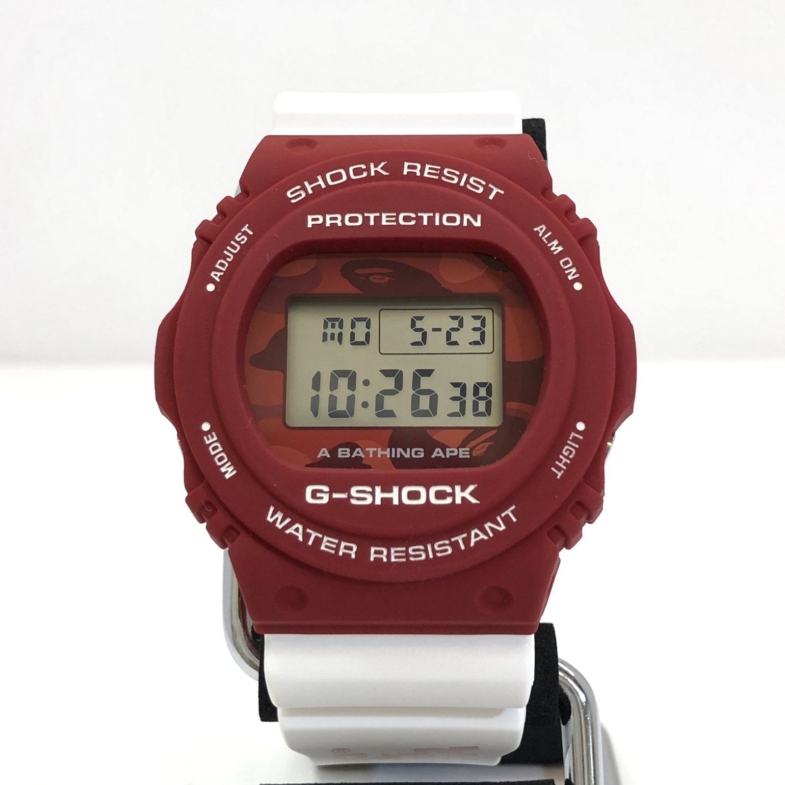 G-SHOCK G-SHOCK CASIO Casio watch DW-5750E A Bathing Ape APE BAPE Vape  collaboration double name square face digital quartz red white rare rare  collection with box T Higashi Osaka store ITGXT25N0PY2 [used]