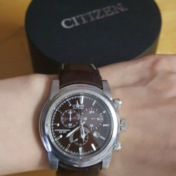 Citizen Eco-Drive Chandler Chronograph Brown Leather Watch H500
