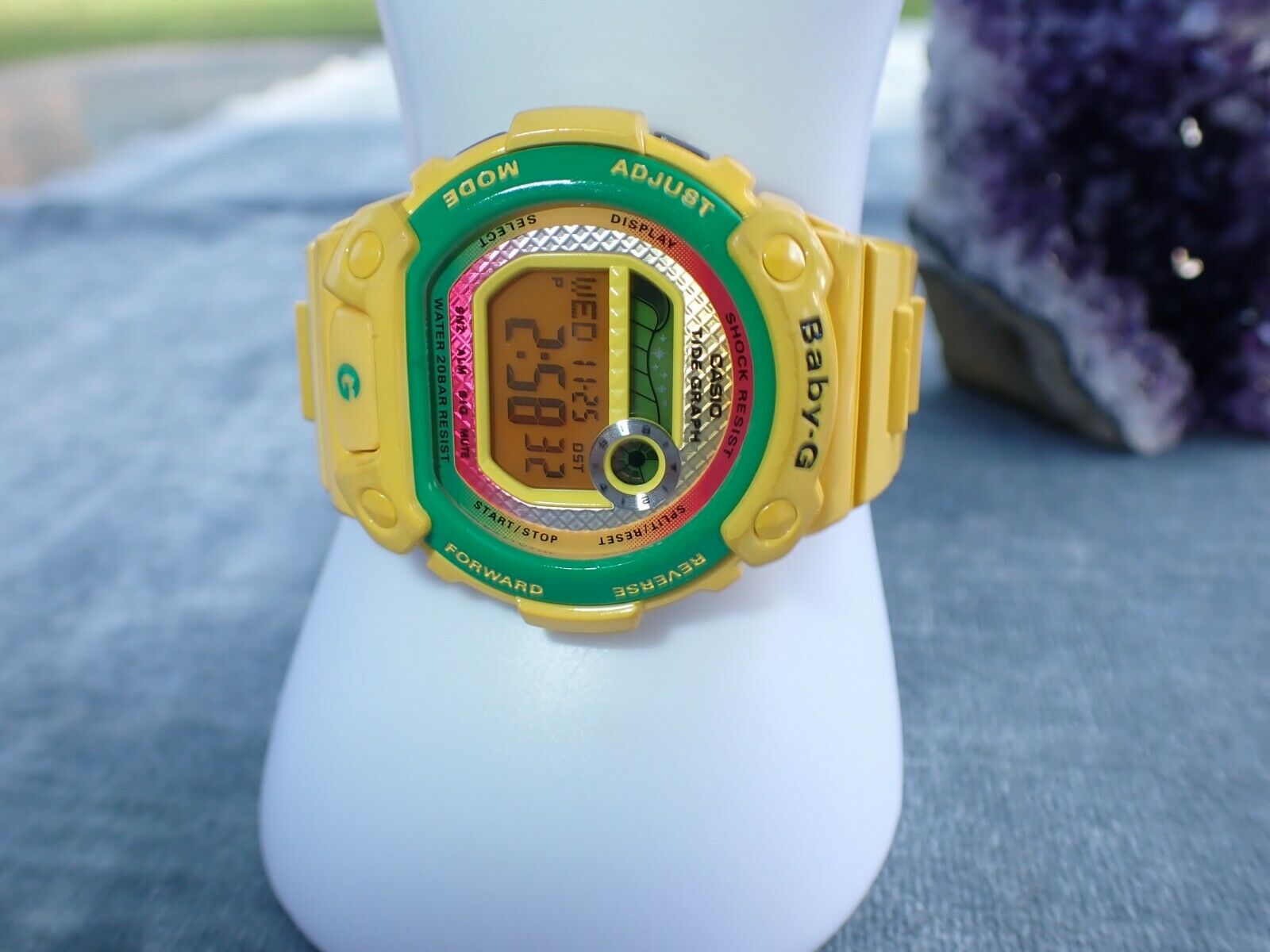 Casio Baby G-LIDE Rasta Yellow Digital Surf Watch BLX-100 - Rare