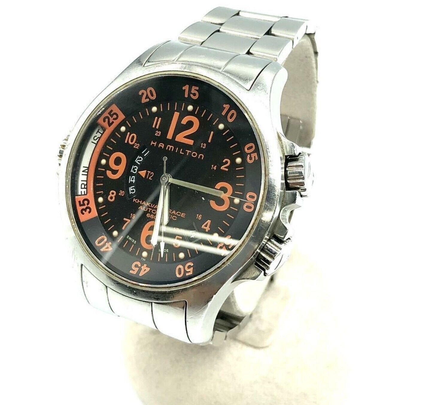 Khaki Air Race Automatic World Timer smcint.com