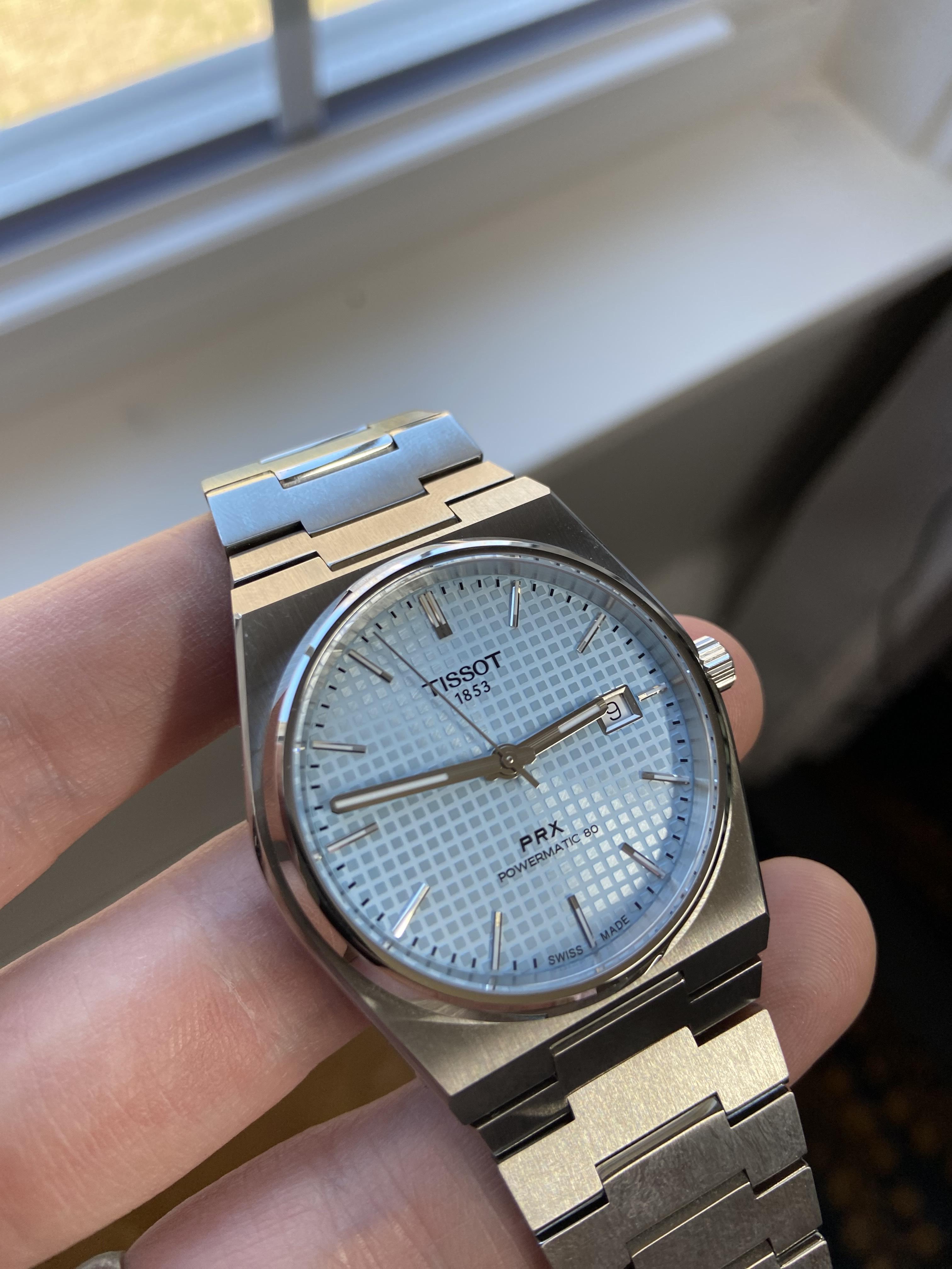 WTS Tissot PRX Powermatic 80 Glacier Blue WatchCharts Marketplace