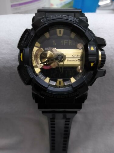 g shock black and gold bluetooth