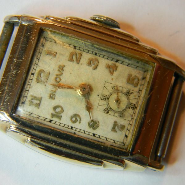 Montre Vintage Bulova 10k Gold Filled – Mécanique Art Déco, Pour Pièces Ou Réparation