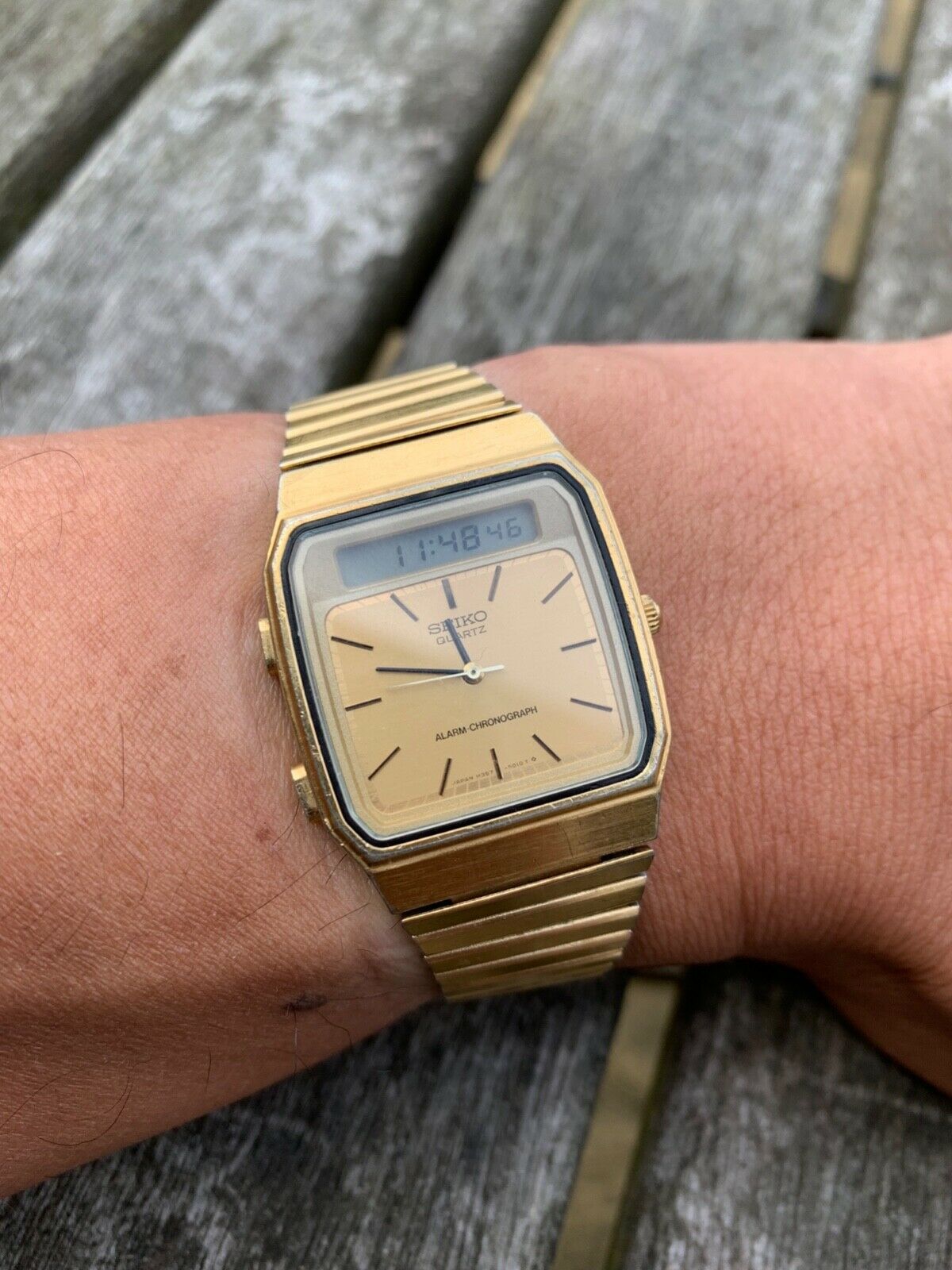 希少 未使用 SEIKO セイコー ハイブリッド デジアナ H357-5000A SEIKO 
