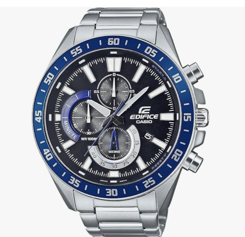 Casio Edifice EFV620D-1A4V Men’s Chronograph Watch – 50mm Sapphire Crystal, 100M Water Resist