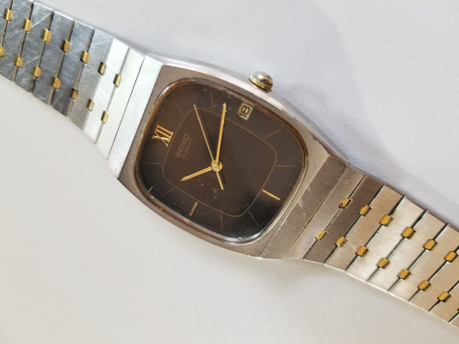 SEIKO 6532-5109 JAPAN VINTAGE EXCELLENT DIAL ALL ST. STEEL QUARTZ