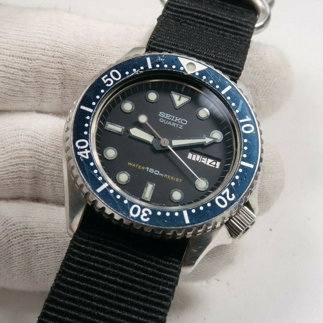 Vintage SEIKO QUARTZ DIVER 6458-6000 150M MENS Watch JAPAN
