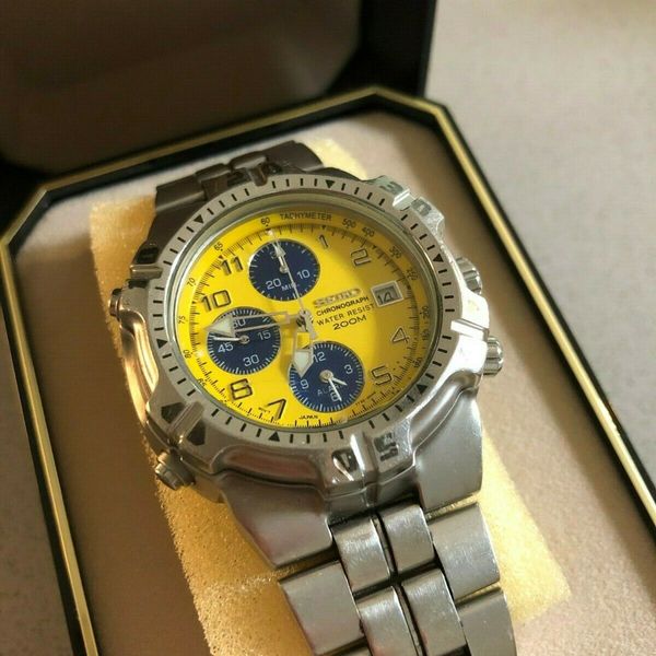 SEIKO SND409 (7t32-6k19) yellow dial 'Divers' wristwatch | WatchCharts