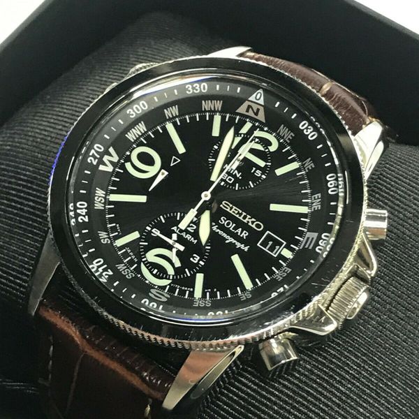 Seiko Solar Chronograph Watch V172-0AG0 | WatchCharts Marketplace