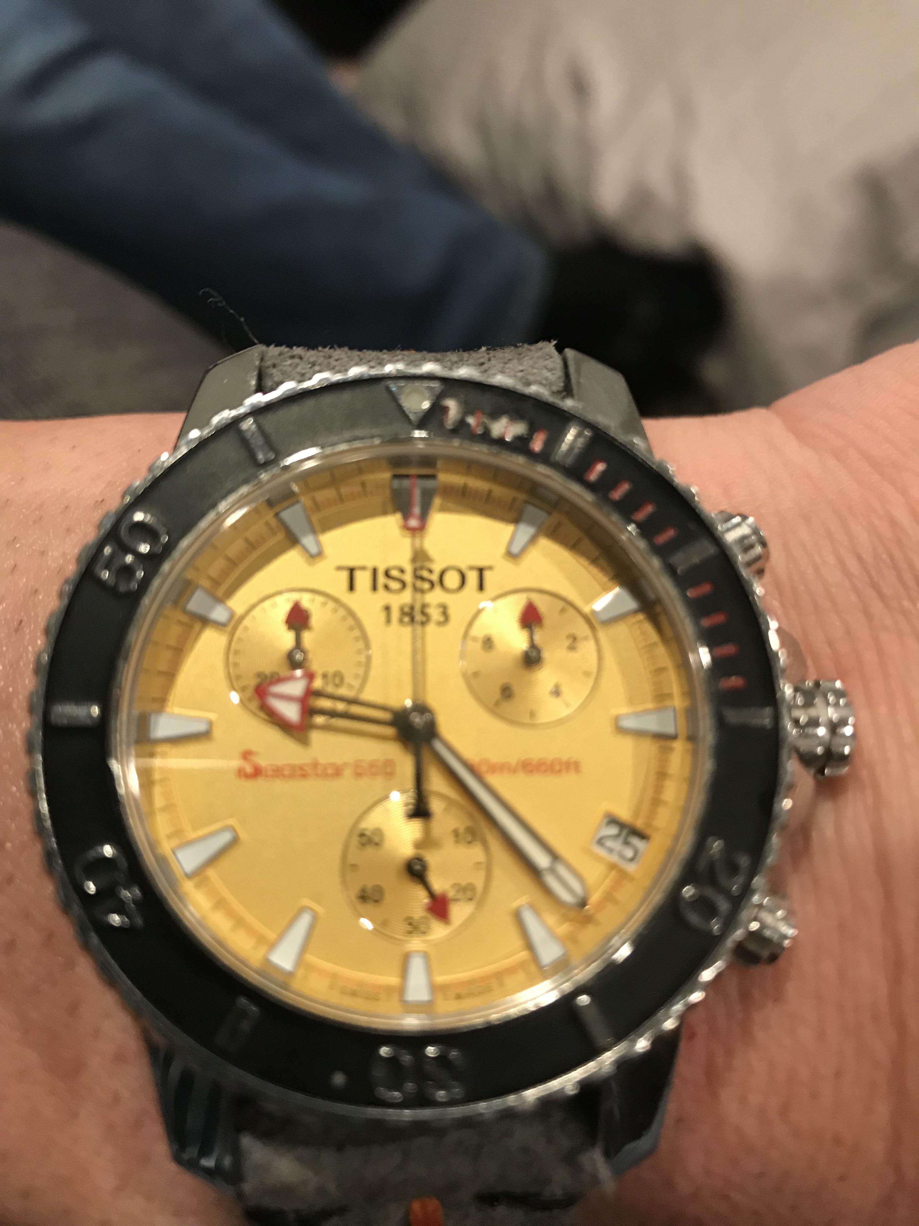 Tissot sea star 660 Chrono yellow face rare 400 WatchCharts