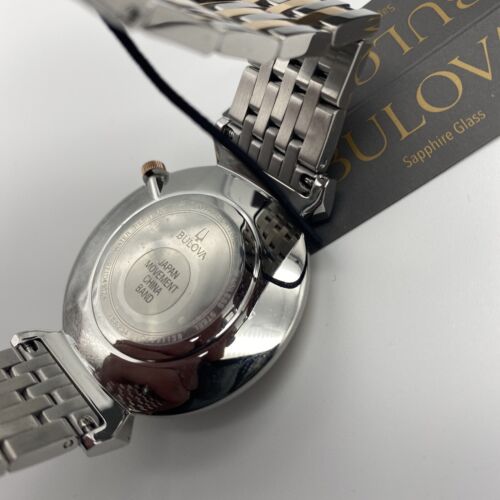 Bulova Regatta Men's Quartz Slim Two-Tone Black Dial 38mm Watch