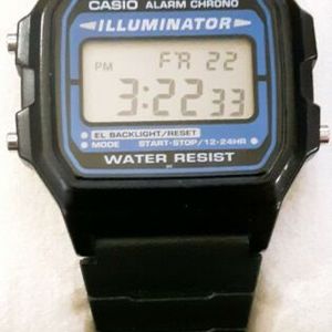 Men S Casio Illuminator Digital Watch 1572 F 105 Alarm Chrono Watchcharts